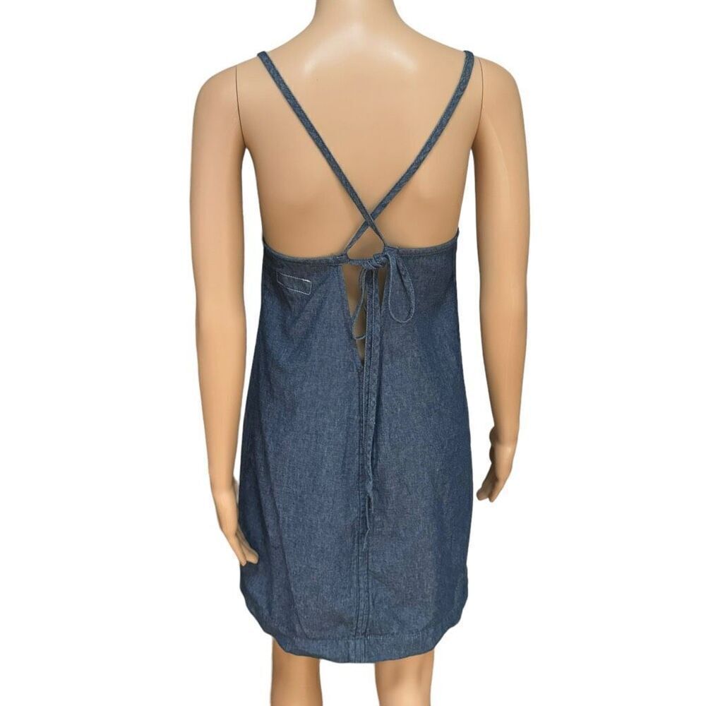 Rag & bone denim tie dress rinse blue chambray size S 100% cotton NWT - Picture 4 of 8